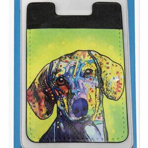 Enjoy It LLC - Dachshund Phone Pocket by Dean Russo – Stick-On Card Holder – New